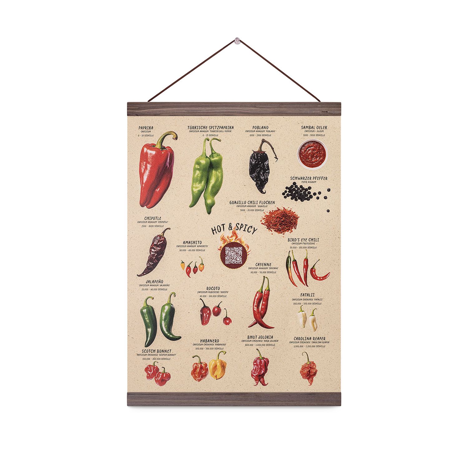 Chiliposter mit Posterleiste und QR-Code von Graskind