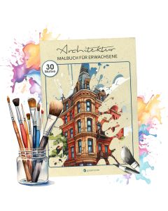 Cover Malbuch für Erwachsene Thema Architektur
