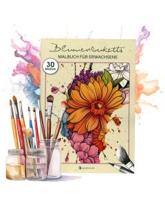 Cover Malbuch für Erwachsene Thema Blumen