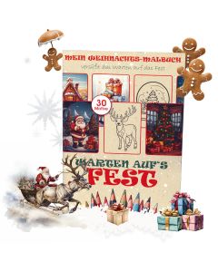 Cover eines Malbuches mit Weihnachtsmotiven