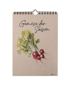 Gemüse Wandkalender auf Graspapier von Graskind