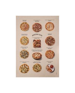 Amerikanische Pizzen als Poster auf Graspapier von Graskind