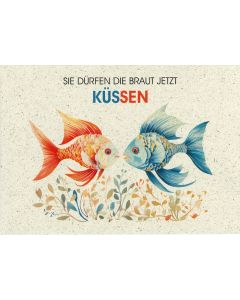 Postkarte "Küssen"
